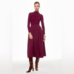 Marie Oliver Rich Burgundy Long Sleeve Dress